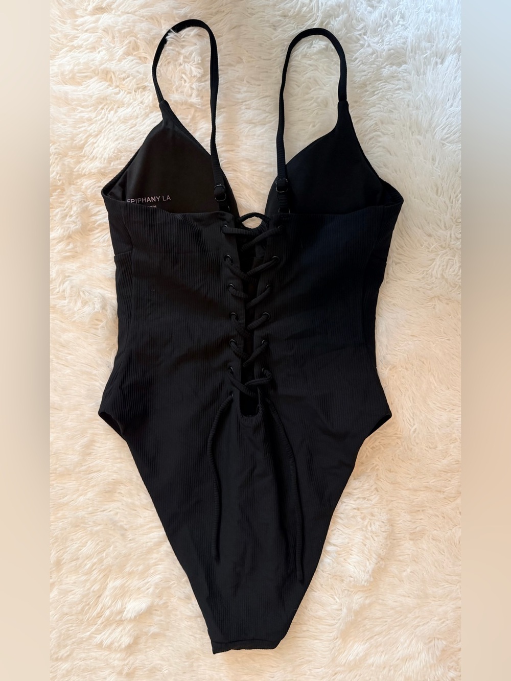 Epiphany LA Push-Up & Tummy Control Ribbed One Piece Swimsuit - Black - Picture 4 of 7